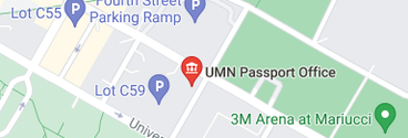 Map showing the UMN Passport Office location